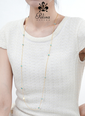 AZLOOK【意大利品牌】 POLINA项链女锁骨链毛衣链高级感百搭