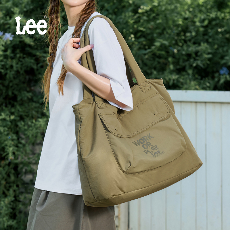 Lee秋冬大宽袋托特包女大容量轻便云朵包单肩电脑包户外通勤手提 - 图1