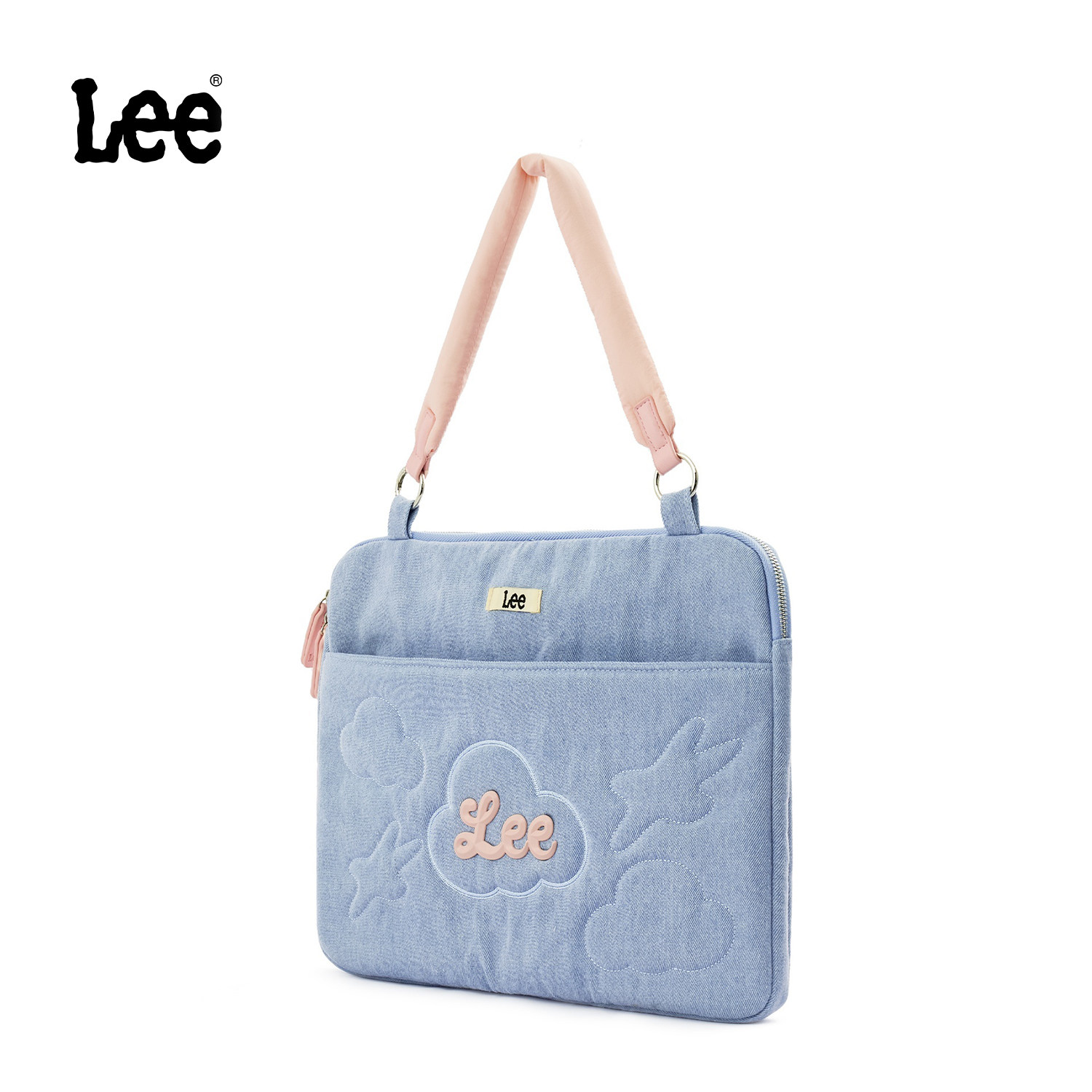 Lee绵绵刺绣手提电脑包大学生平板秋冬云朵包大容量14寸通勤防震,淘宝优惠券,粉丝福利购,淘宝优惠卷