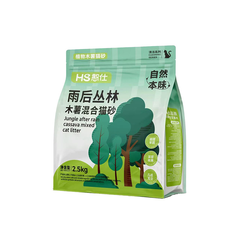 憨仕雨后丛林木薯混合猫砂2.5kg