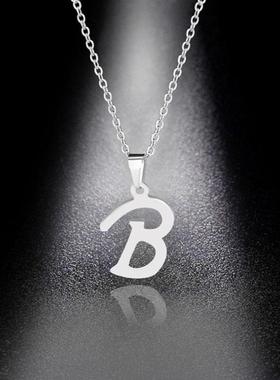 New Initial A-Z Letters Pendant Necklace for Women Men Trend