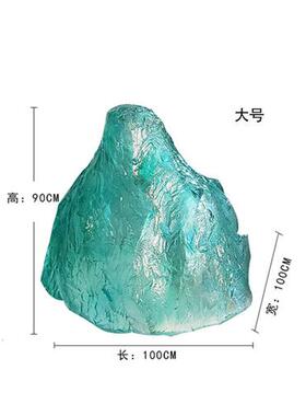 透明树脂景观石头雕塑售楼处别墅室外大型落地摆件庭院工艺品装置
