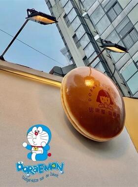 玻璃钢卡通雕塑哆啦a梦门头壁挂装饰商场咖啡厅网红机器猫摆件
