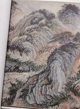 石涛山水游张公洞图复古书画真迹