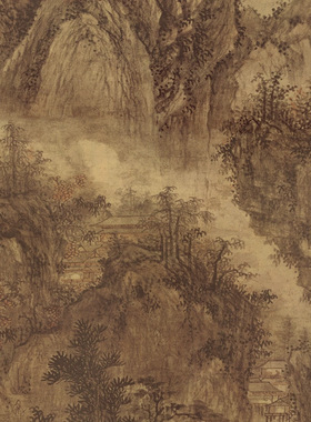 明王绂国画真迹山亭文会图复古书