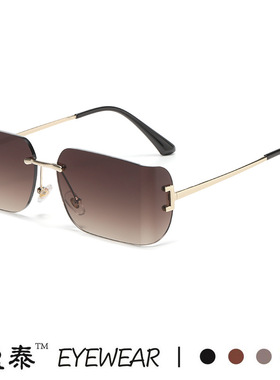 日本品质2025新款欧美风街拍走秀网红同款时尚墨镜女高级感无框切