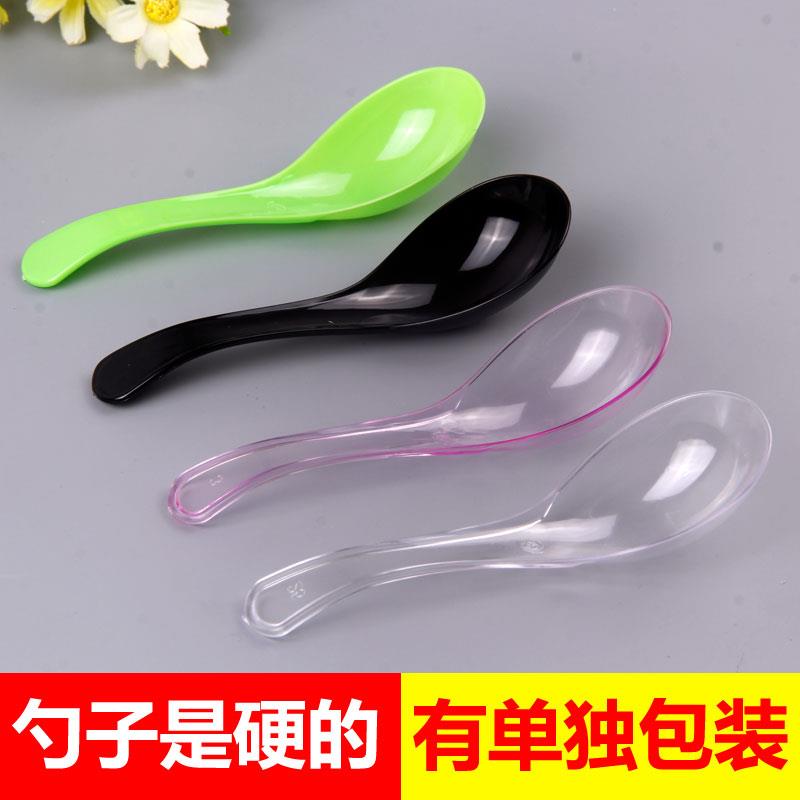 一次性勺子红色塑料单独包装喜庆结婚调羹网红创意勺加厚家用商用