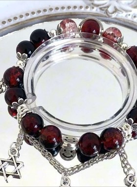 新中式冰裂串珠手链男高颜天官赐福小众高级感跑环情侣手链