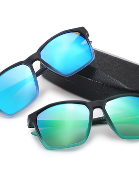 日本品质方框运动眼镜男全TR超轻时尚户外骑行跑步防晒遮阳偏光太