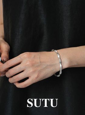 素图小众女925银精致高级手镯女