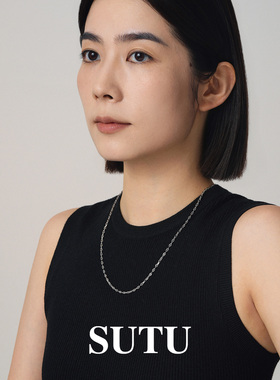 素图925银简约气质猪鼻子项链女