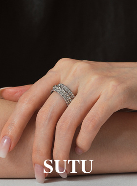 sutu女925银时尚个性气质戒指