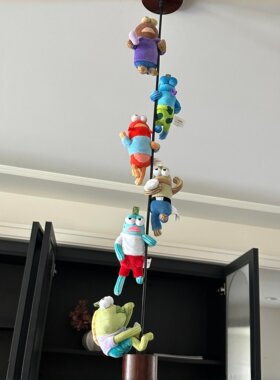 比奇堡的居民们吊灯装饰玩偶客厅电视背景墙创意挂件家用遮丑摆件