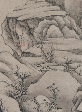 项圣谟江山雪霁图复古写意山水