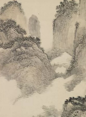 清王翬孟浩然诗意图真迹复制品台
