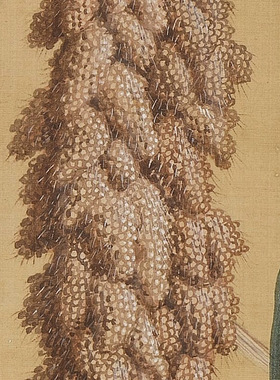 郎世宁聚瑞图工笔花鸟画荷花花瓶