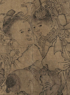 南宋李嵩货郎图宋代人物国画真迹