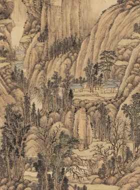 清王翚良常山馆图天津博物馆传统