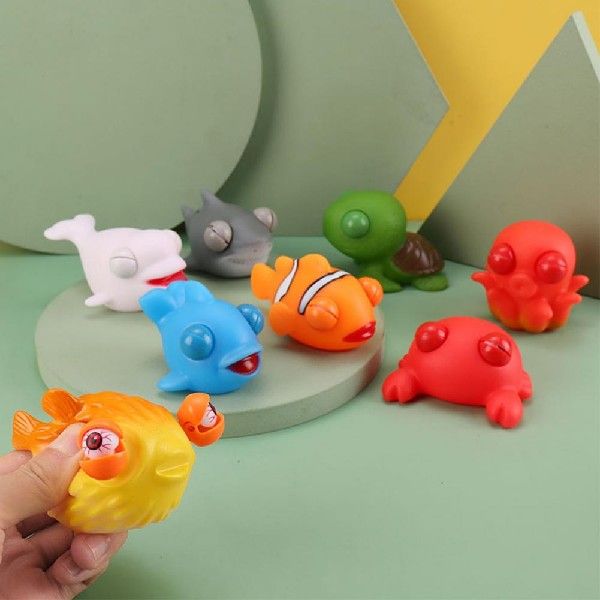 网红Squeezing Animal Toy Fish Turtle Crab Shark Dolphin Whal - 图3