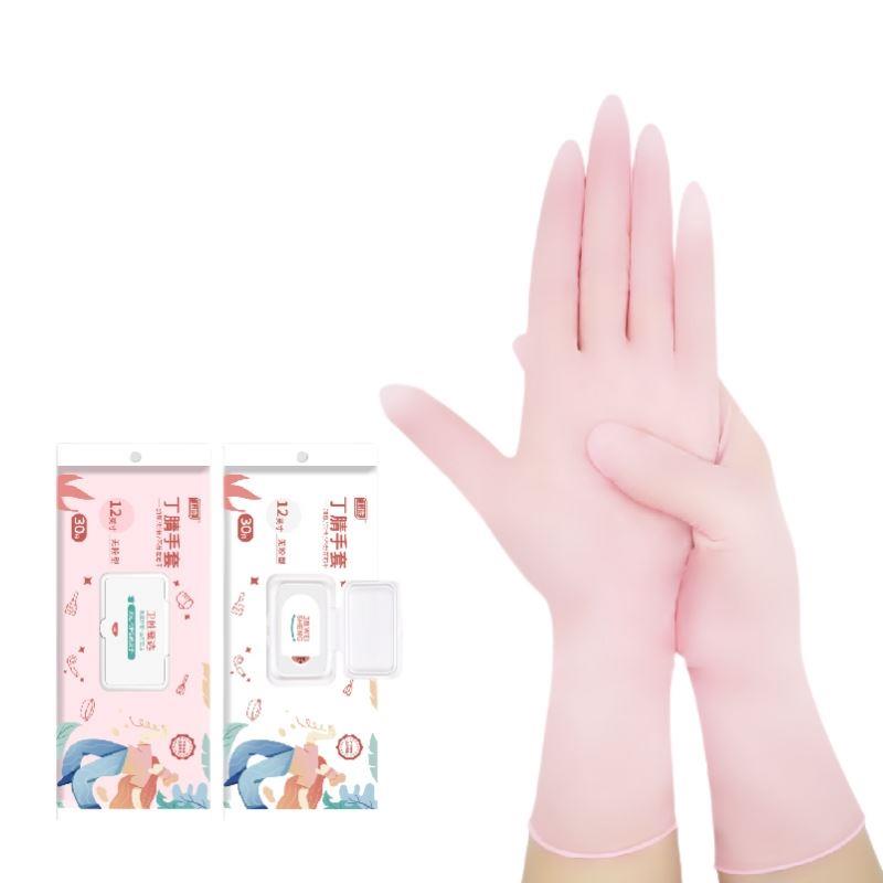 一次性丁腈家用洗碗手套女抽取式PVC家务清洁厨房耐用加长薄贴手 - 图3