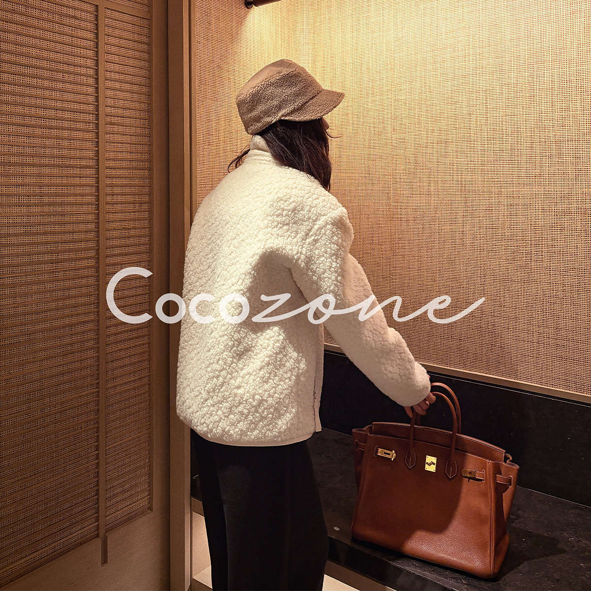 COCO ZONE 刘 一一”白雪公主“小立领编织织带软糯外套CD2A2946 - 图0