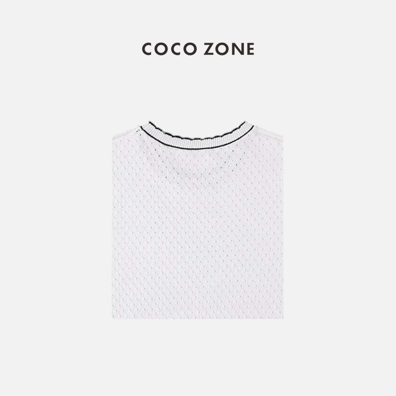 COCO ZONE 2023新款女士透气圆领T恤 23C18293 - 图0