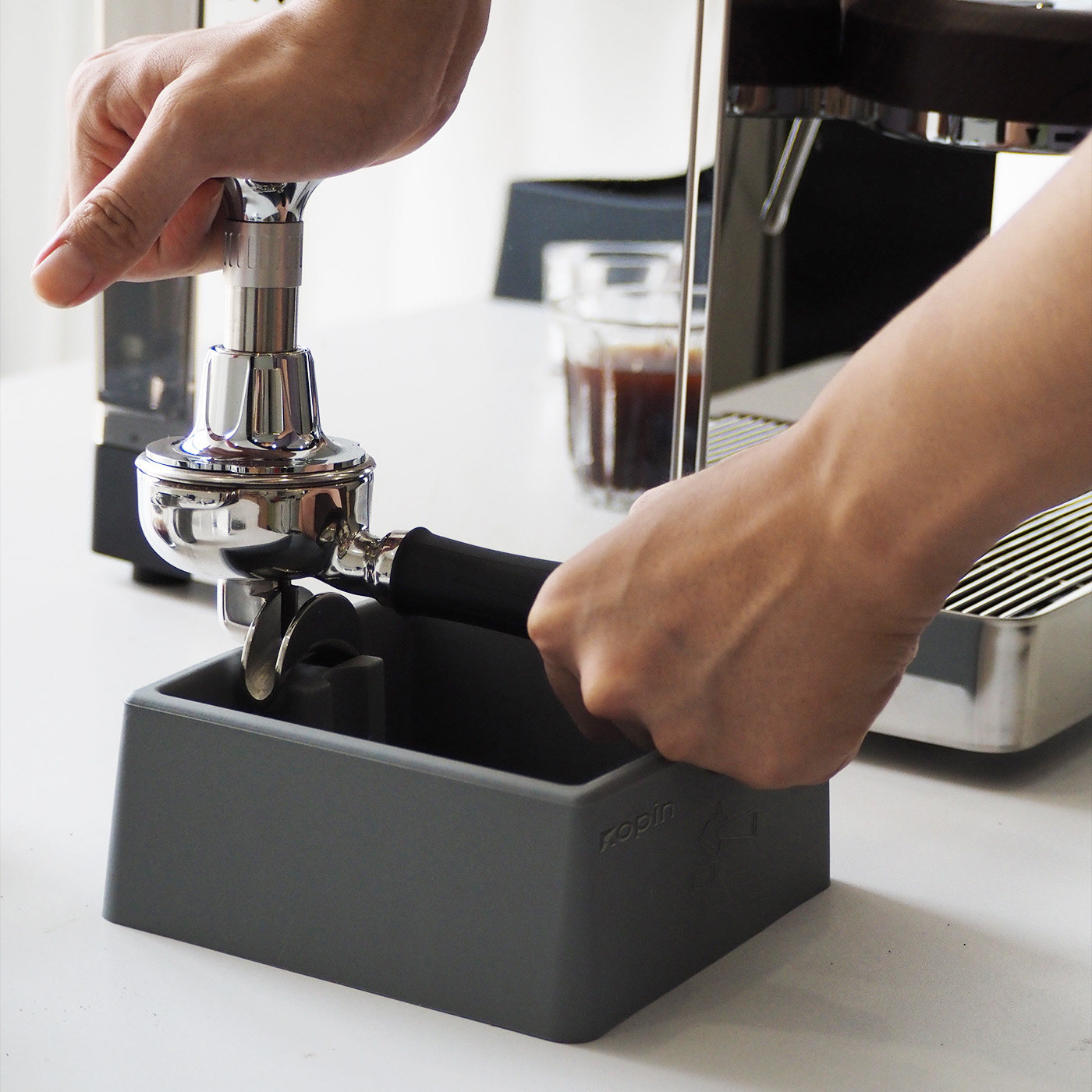 咖啡敲渣桶咖啡渣桶硅胶静音克莱因蓝减噪意式咖啡粉渣桶收纳渣盒,淘宝优惠券,粉丝福利购,淘宝优惠卷
