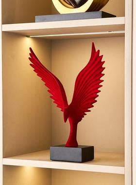 大鹏展翅轻奢摆件现代高档客厅酒柜电视柜餐柜办公室家居装饰品