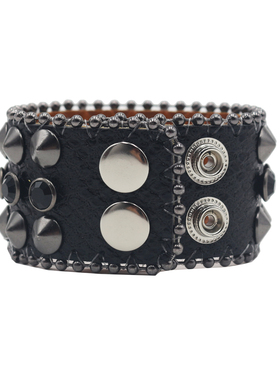 y2k嘻哈小众手链手环朋克风配饰手饰品街舞皮质手圈女生男生pu潮