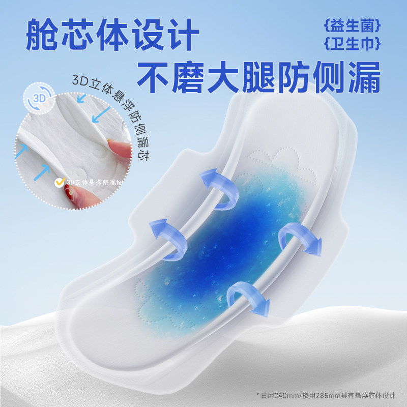 【任选5件】蓝棉花医护级益生菌卫生巾护垫安睡裤官方旗舰日夜用