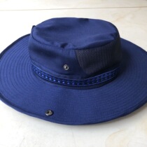 Feu ronde de tir Flame Blue Rescue Sunscreen Summer Sun Hat Sunhat Blue Fisherman Hat Pony Hat