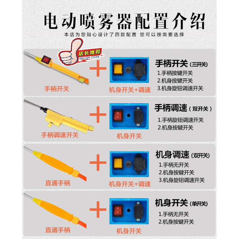 智能锂电池电动喷雾器农用农药高压充电果树打药机消毒喷雾壶包邮 - 图1