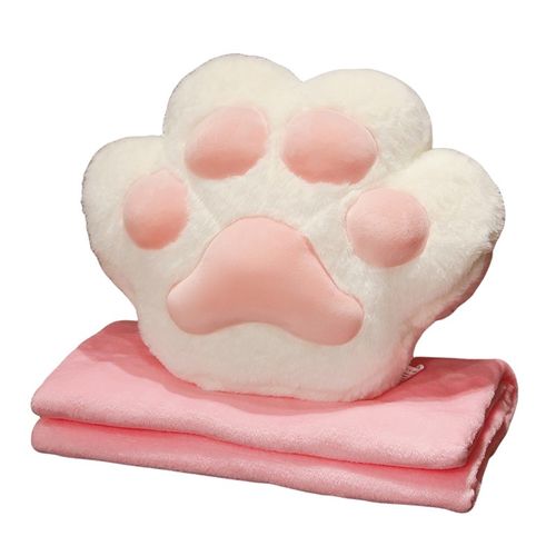 猫爪暖手抱枕被子两用汽车用抱枕毯子二合一午睡枕办公室午休靠枕 - 图3