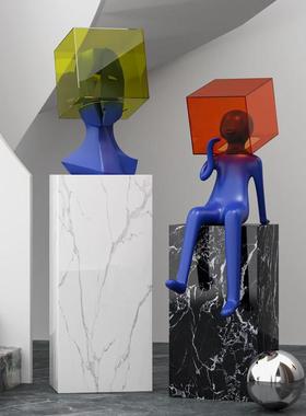 艺术思想囚笼人物雕塑摆件酒店会所楼梯口落地装饰品客厅空间摆设