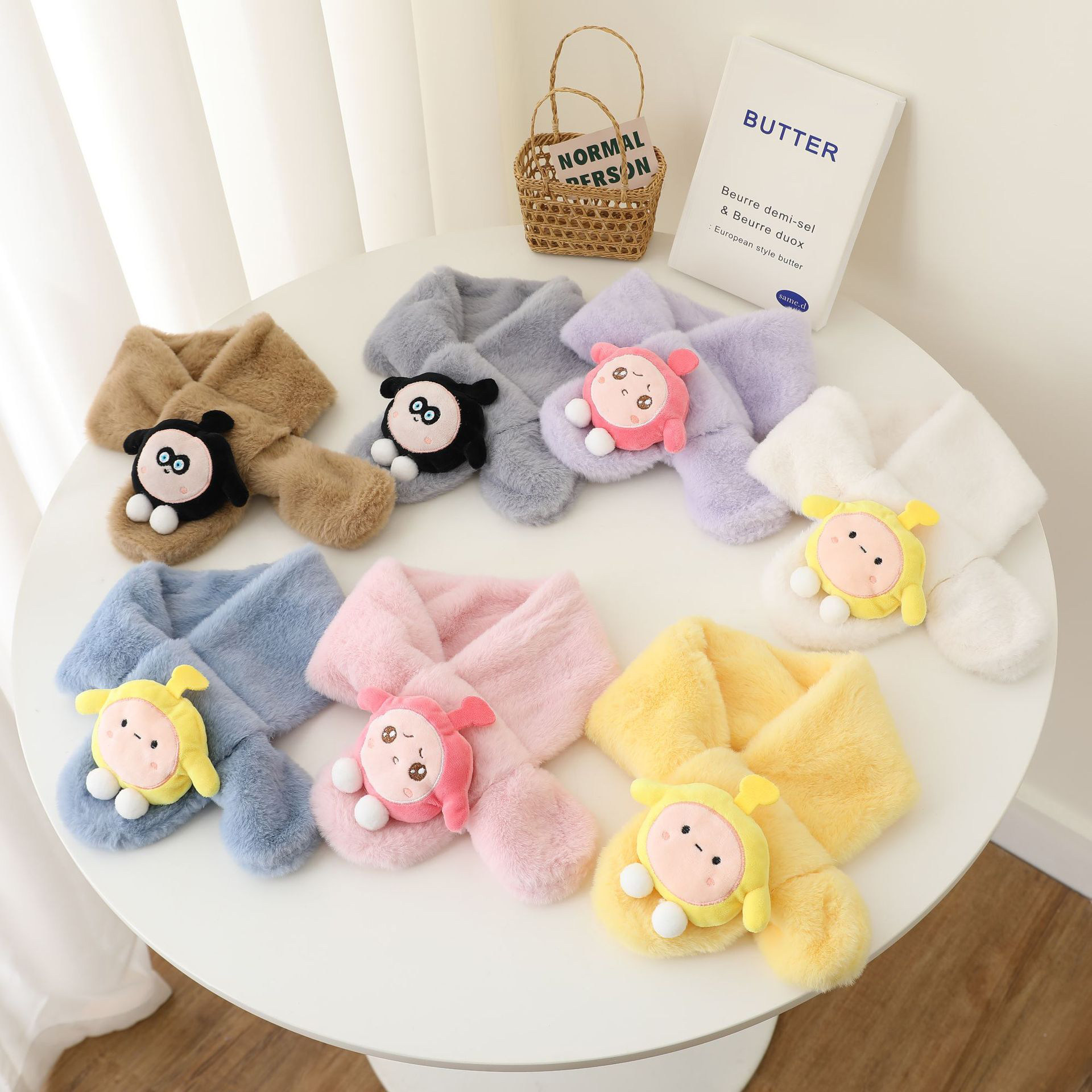 蛋仔派对儿童围巾冬季防寒加厚保暖男女宝宝学生可爱卡通毛绒围脖,淘宝优惠券,粉丝福利购,淘宝优惠卷