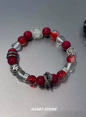 热销批发摆摊手串网红款式不重复手链超仙中国风diy琉璃款