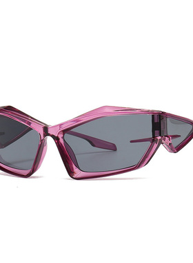 街拍欧美太阳镜时尚遮阳男异形