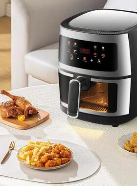 跨境新款Airfryer8L空气炸锅家用可视触屏大容量智能不锈钢电炸锅