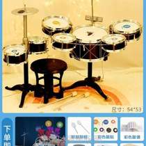 Home toddlers 3 beginners jazz drums percussion instruments-male and female 6 sub-drum toys puzzle children