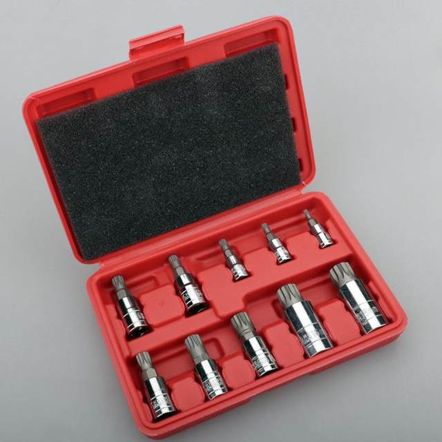 10-piece set of twelve corner flower head box 12-corner head sleeve Auto repair hardware tool sleeve set