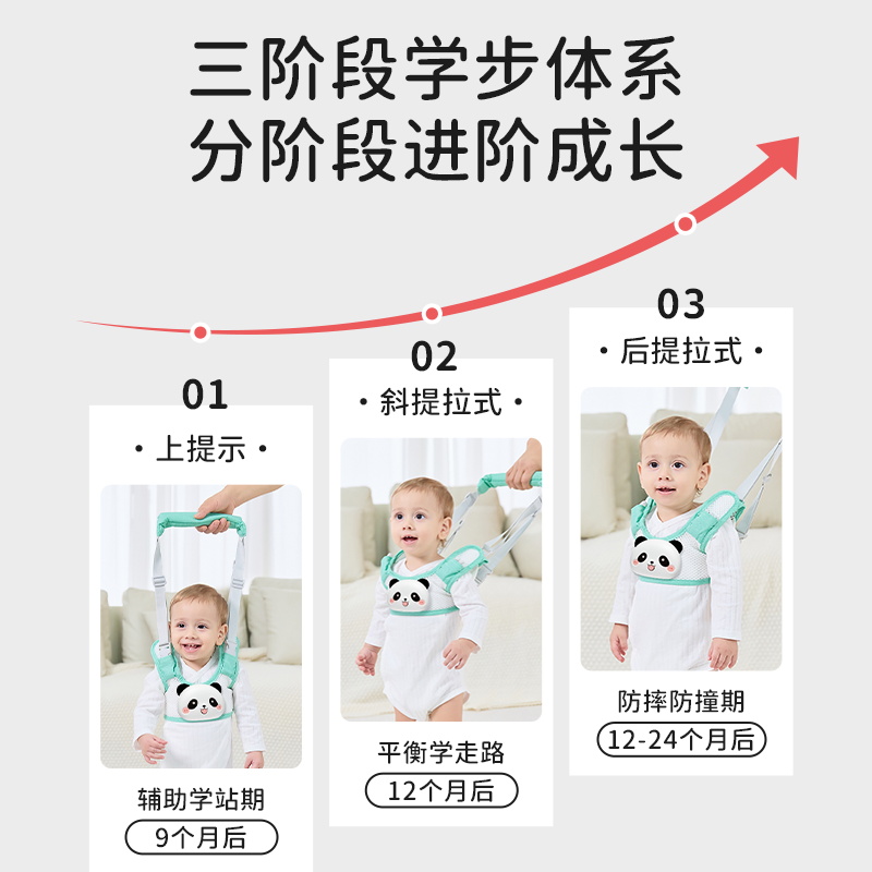 婴儿学步带防勒宝宝防摔神器小孩婴幼儿学走路护腰牵引绳一岁透气