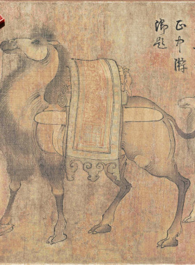 五代辽胡环番骑图名家国画真迹