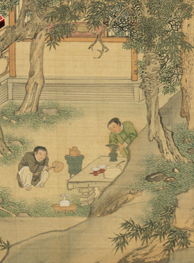 仇英东林图明代传统山水人物画艺