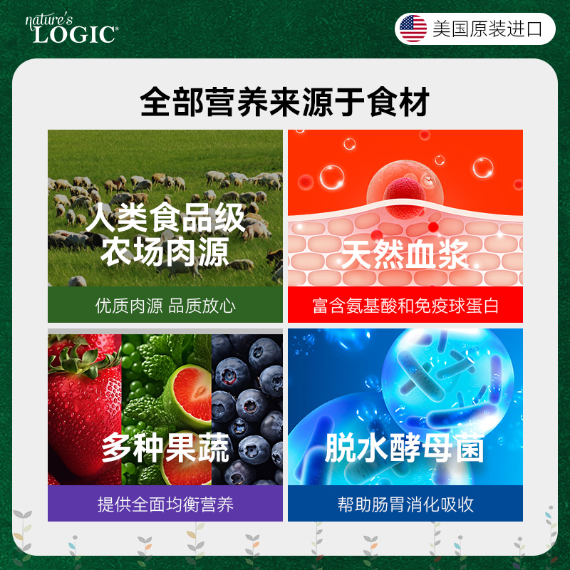 Nature's Logic自然逻辑全价狗主食罐全天然美国进口狗狗罐头374g - 图0