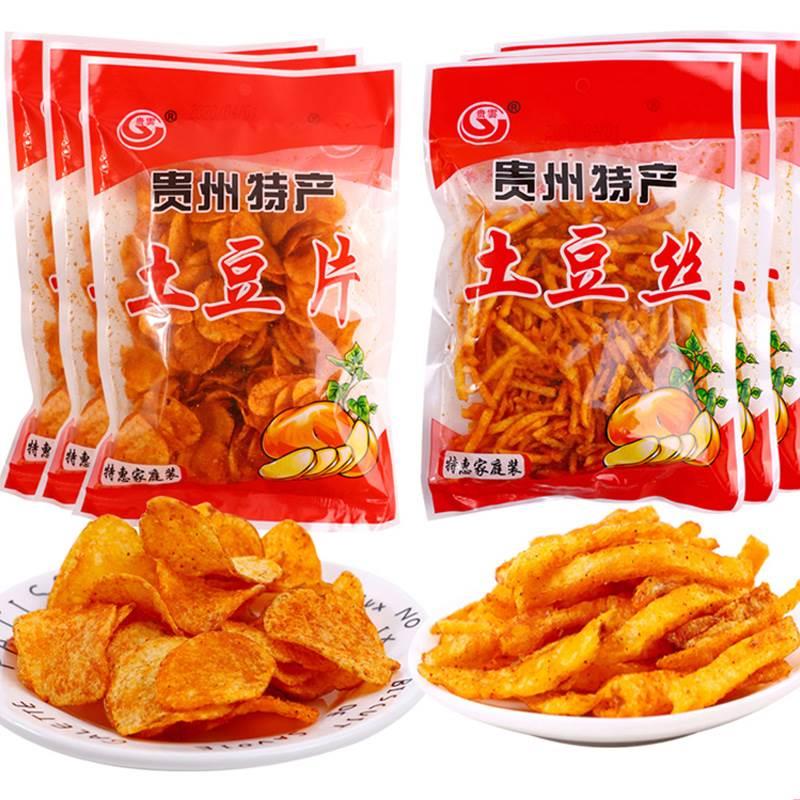 正宗麻辣洋芋片 贵州特产 小吃油炸香脆土豆丝马铃薯休闲零食袋装 - 图2