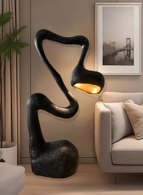 居缘阁野兽派中古落地灯画廊雕塑别墅客厅艺术氛围侘寂风民宿摆件