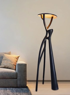 树干造型雕塑落地灯售楼部创意客厅沙发旁边树根枝装饰艺术感摆件