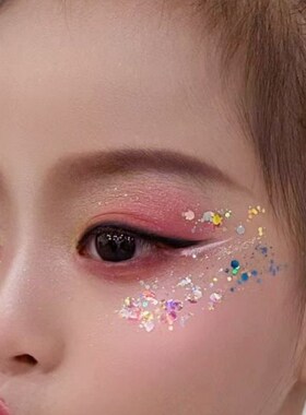 运动会贴脸饰品男l孩街舞表演妆容面贴舞台妆眼妆亮片儿童脸上装