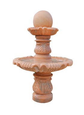 大理石石雕喷泉园林景观多层y水池装饰假山流水户外景观石材摆件