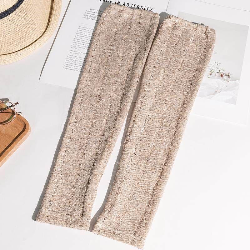 日系防晒手套美拉德宽松冰袖针织冰丝袖套女夏季镂空搭配亚麻棉麻,淘宝优惠券,粉丝福利购,淘宝优惠卷